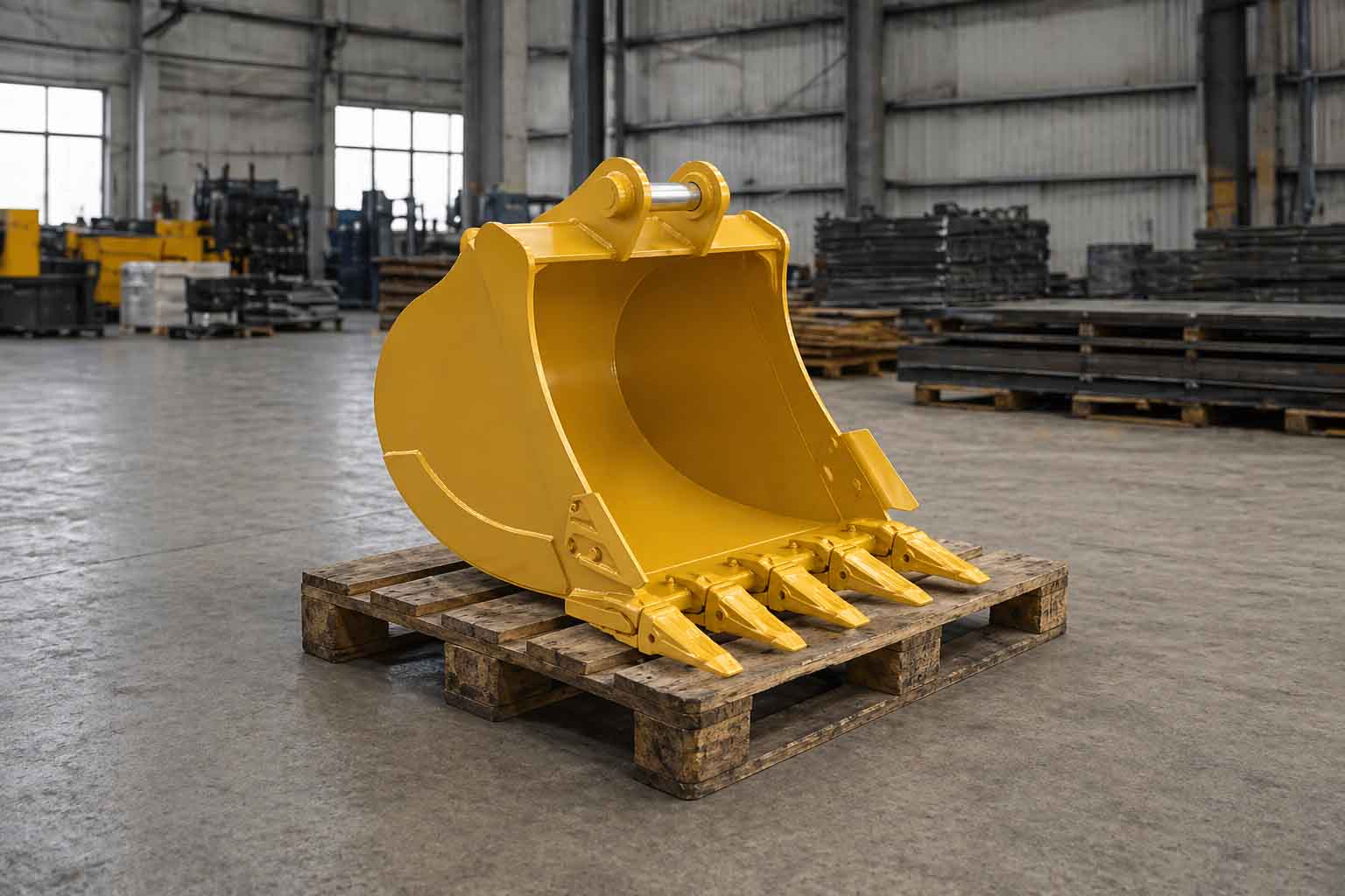 Excavator buckets product range for trenching grading and digging