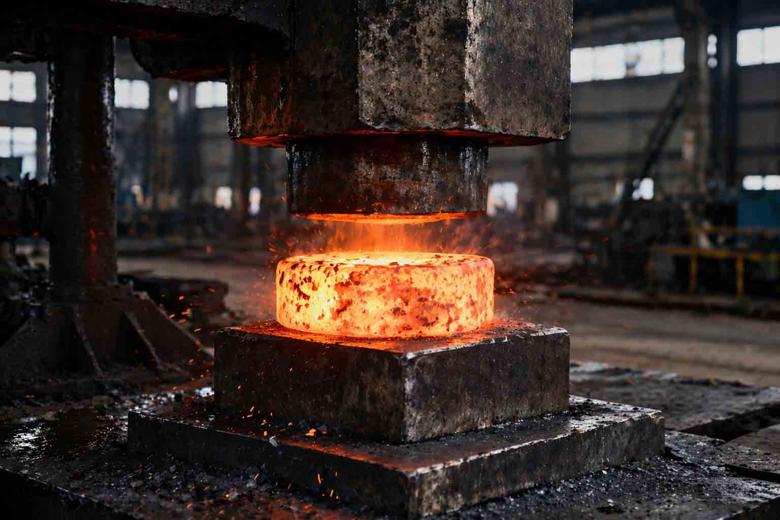 Forged steel components used in excavator bucket production